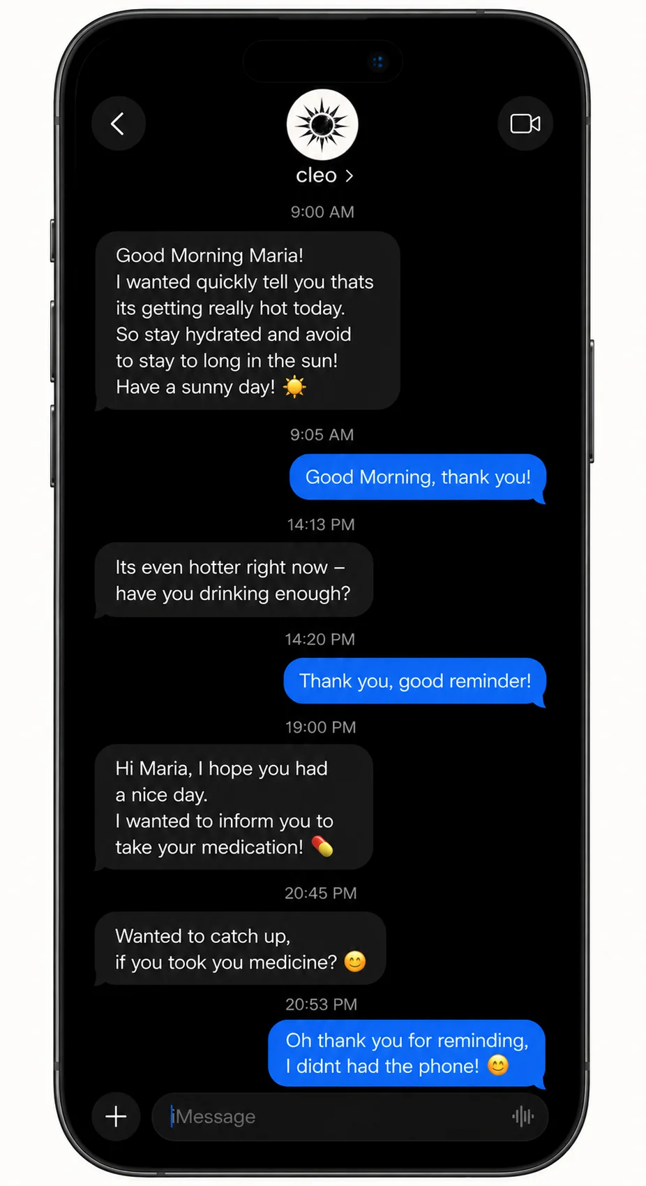 Cleo phone mockup